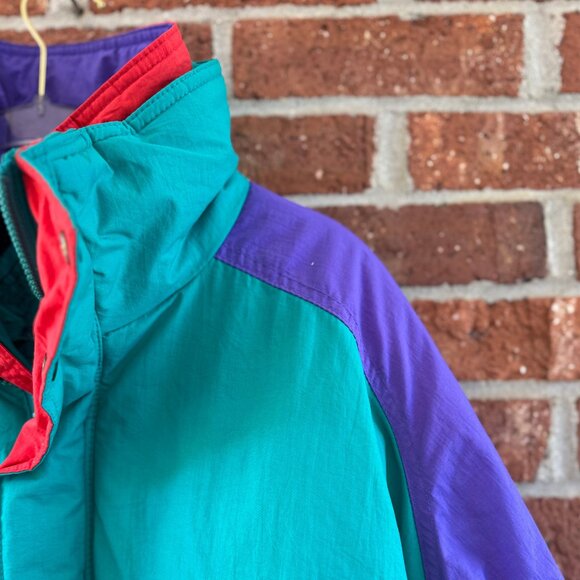 Vintage Expeditions 90s Teal Purple Red Ski Jacket – Size XL - Picture 15 of 15